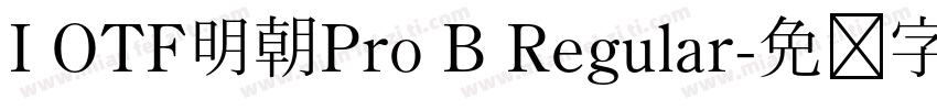 I OTF明朝Pro B Regular字体转换